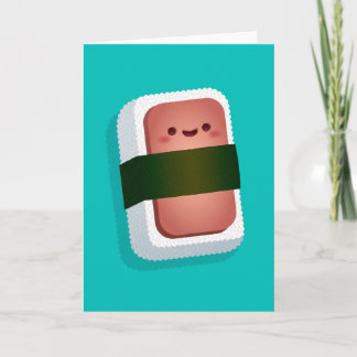 Tarjeta de felicitación de Kawaii Musubi (espacio