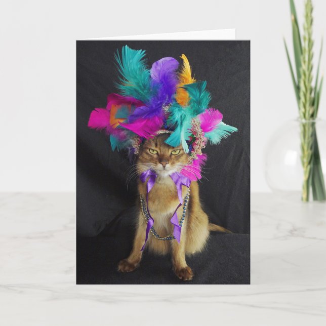 Tarjeta de felicitación de Kitteh del carnaval, (Anverso)