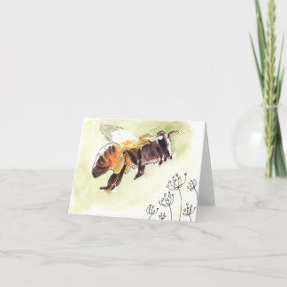 Tarjeta de felicitación de la abeja