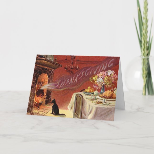 Tarjeta de felicitación de la acción de gracias (Anverso)