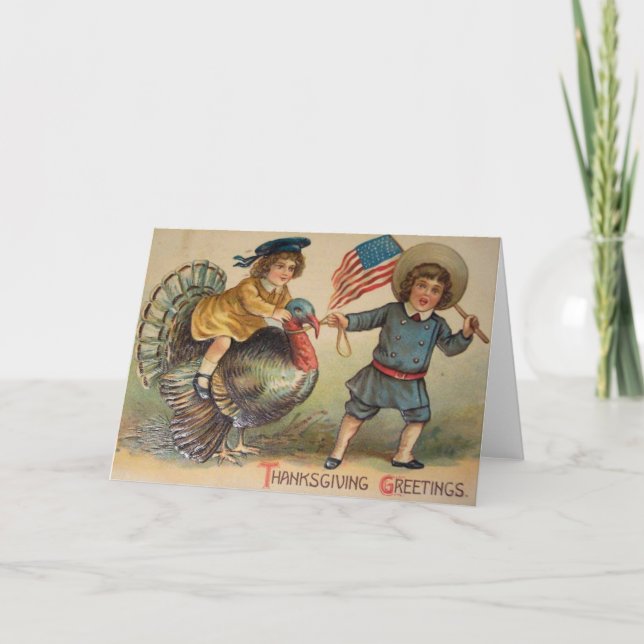 Tarjeta de felicitación de la acción de gracias (Anverso)