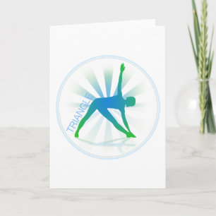 Tarjeta de felicitación de la actitud de la yoga