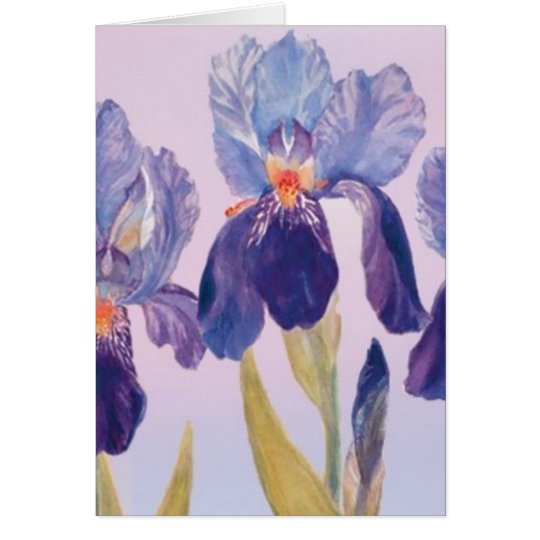 Tarjeta de felicitación de la acuarela del iris