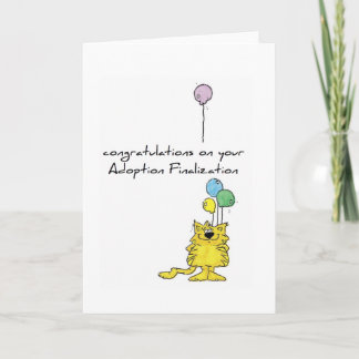 tarjeta de felicitación de la adopción