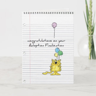 tarjeta de felicitación de la adopción