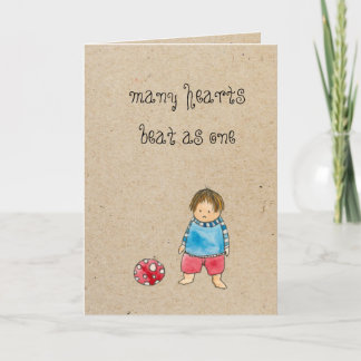 tarjeta de felicitación de la adopción