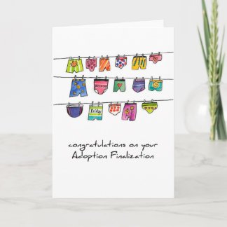 tarjeta de felicitación de la adopción