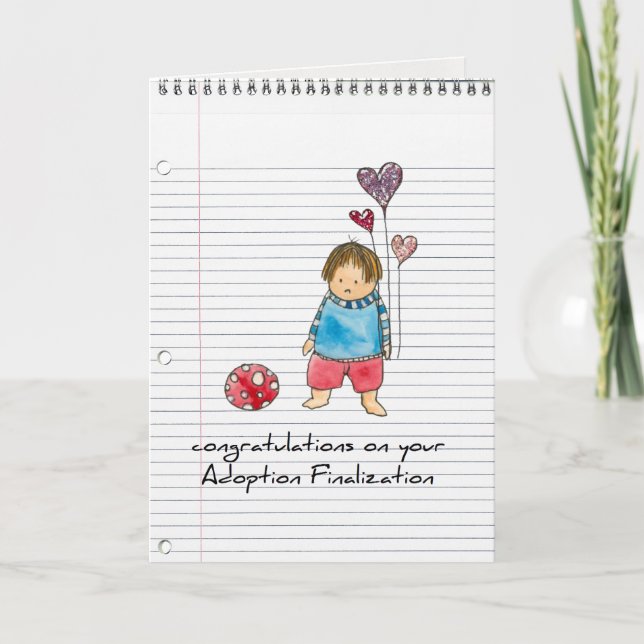 tarjeta de felicitación de la adopción (Anverso)