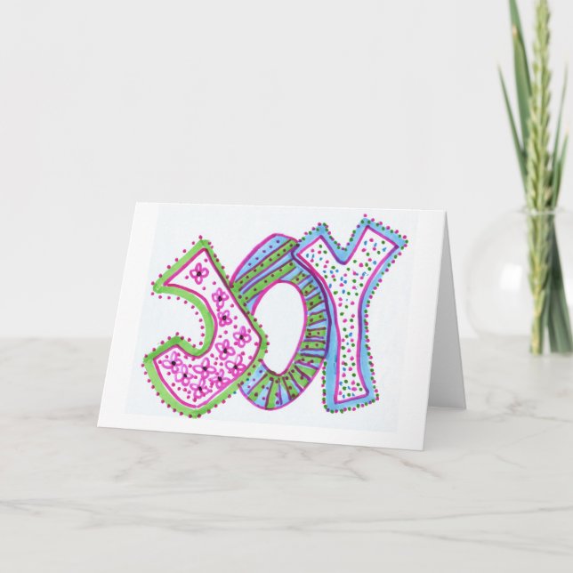 Tarjeta de felicitación de la alegría (Anverso)
