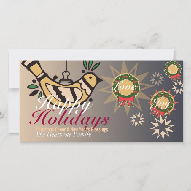 Tarjeta de felicitación de la alegría de la fiesta (Anverso)