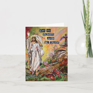 Tarjeta de felicitación de la alegría de Pascua