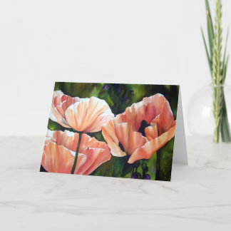 Tarjeta de felicitación de la amapola del
