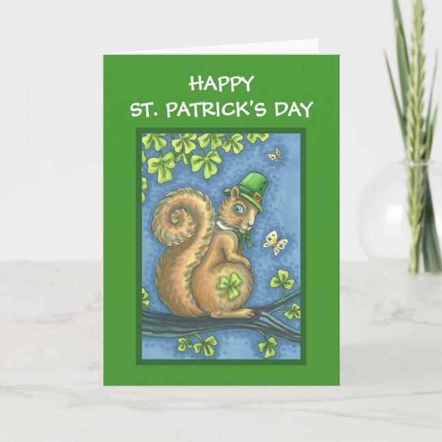 TARJETA DE FELICITACIÓN DE LA ARDILLA DEL (Anverso)