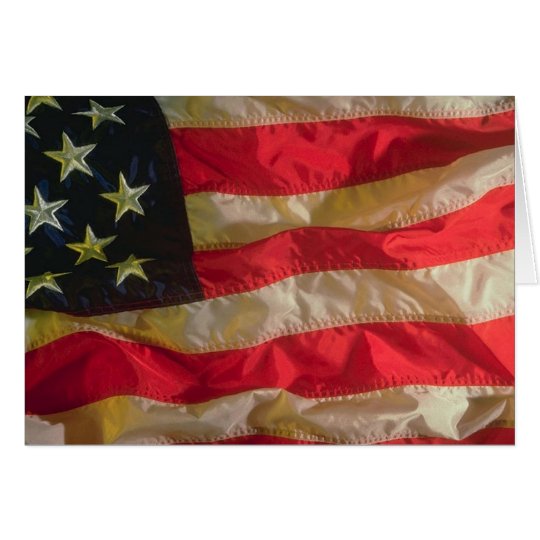 Tarjeta de felicitación de la bandera americana