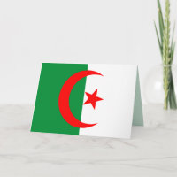tarjeta de felicitación de la bandera de argelia