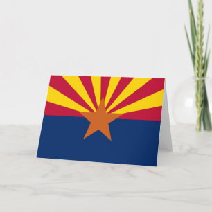 Tarjeta de felicitación de la bandera de Arizona