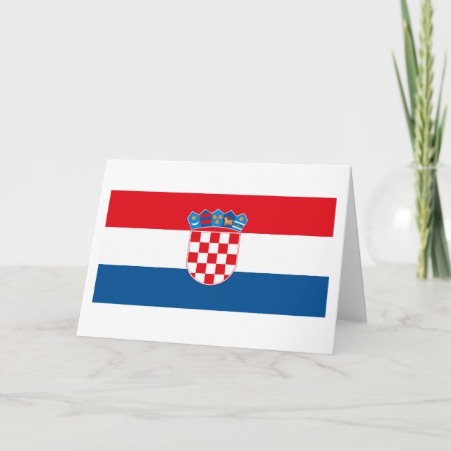Tarjeta de felicitación de la bandera de Croacia (Anverso)