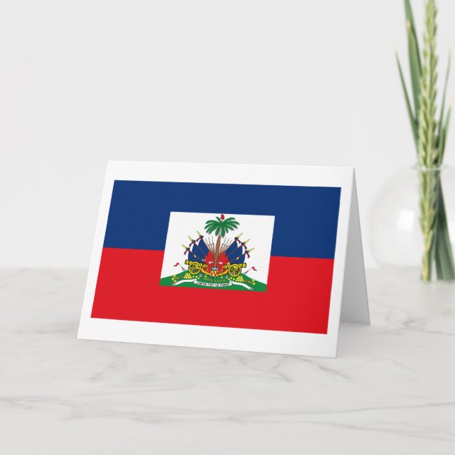Tarjeta de felicitación de la bandera de Haití (Anverso)