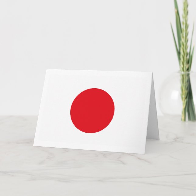 Tarjeta de felicitación de la bandera de Japón (Anverso)