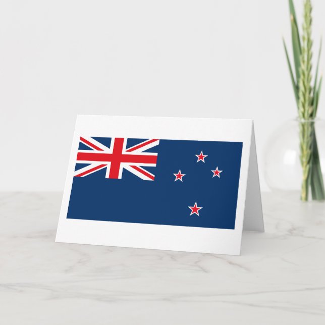 Tarjeta de felicitación de la bandera de Nueva (Anverso)
