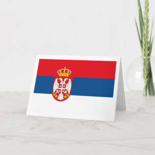 Tarjeta de felicitación de la bandera de Serbia