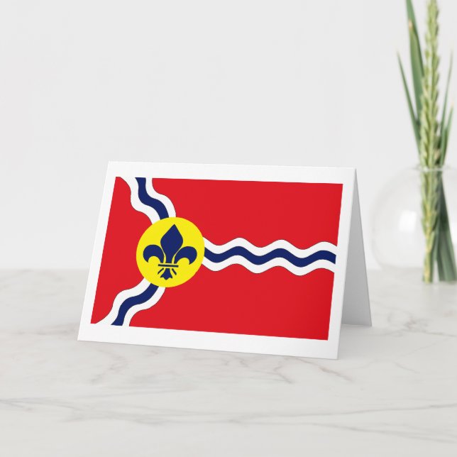 Tarjeta de felicitación de la bandera de St. Louis (Anverso)