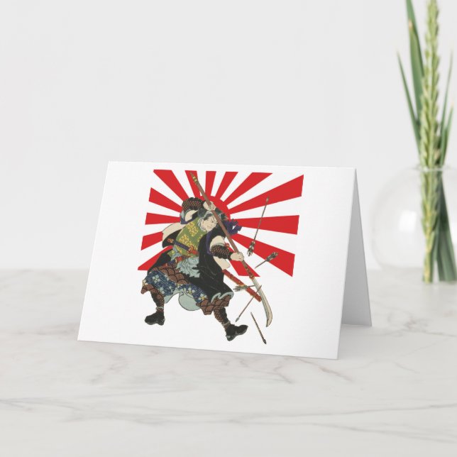 Tarjeta de felicitación de la bandera del samurai (Anverso)
