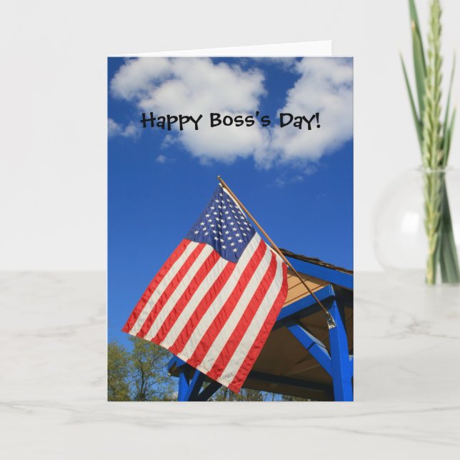 Tarjeta de felicitación de la bandera estadouniden (Anverso)