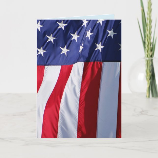Tarjeta de felicitación de la bandera estadouniden (Anverso)