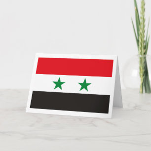 Tarjeta de felicitación de la bandera siria