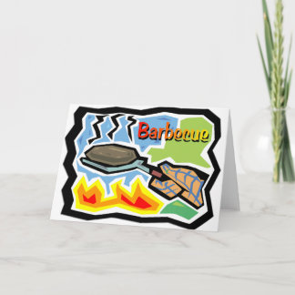 Tarjeta de felicitación de la barbacoa