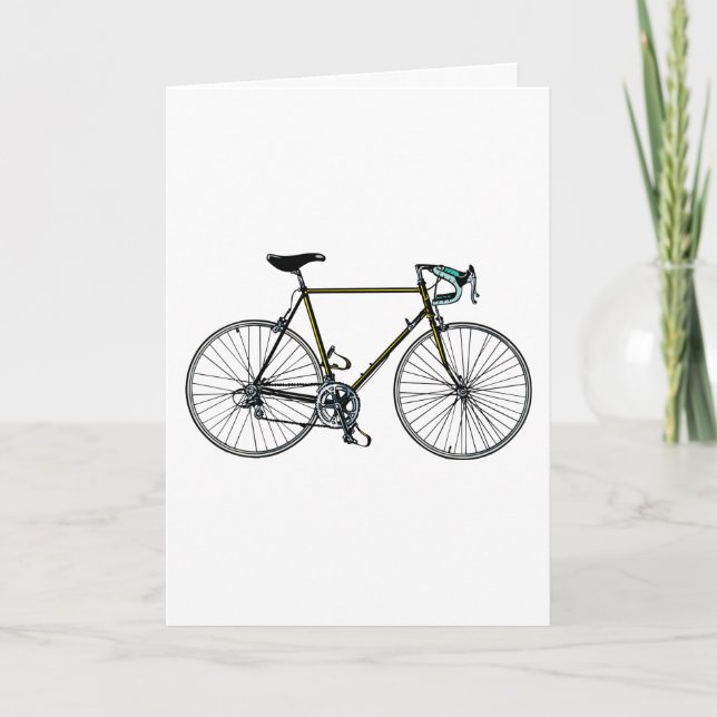 Tarjeta de felicitación de la bicicleta (Anverso)
