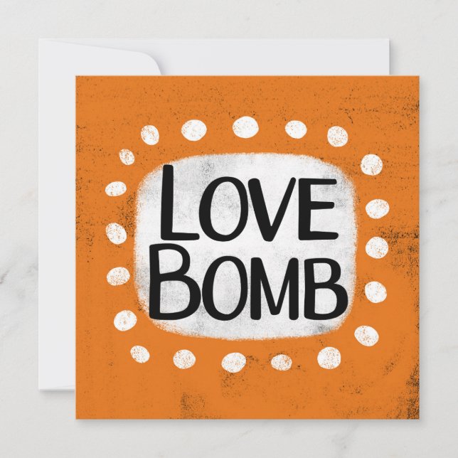 Tarjeta de felicitación de la bomba de amor (Anverso)