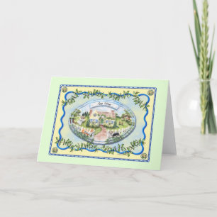 Tarjeta de felicitación de la cabaña del Corgi