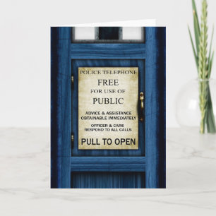 Tarjeta de Felicitación de la Cabina de Llamada de