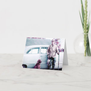 Tarjeta de felicitación de la caza del pato