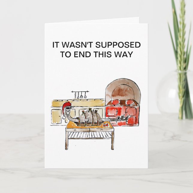 Tarjeta de felicitación de la cena de navidad (Anverso)