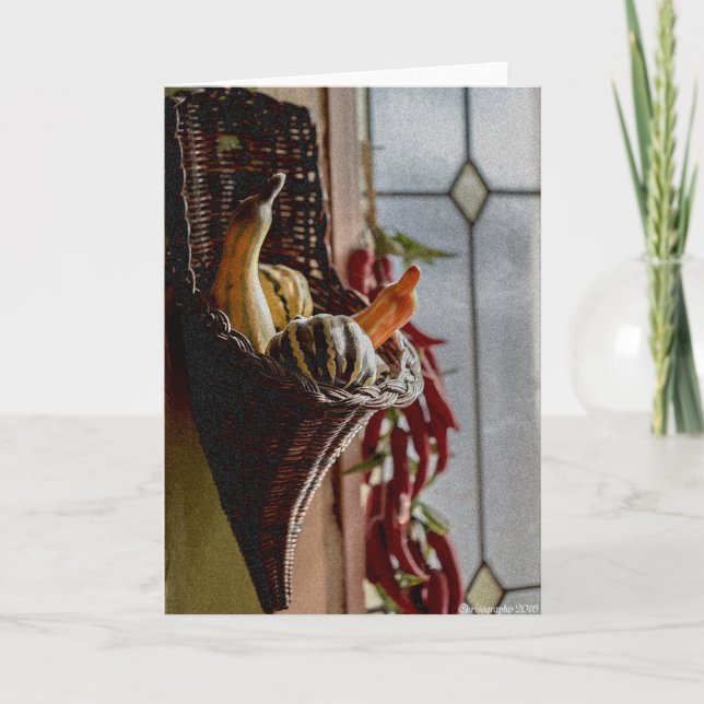 Tarjeta de felicitación de la cesta de fotografías (Anverso)