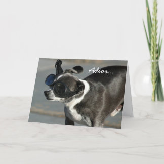 Tarjeta de felicitación de la chihuahua del Adios
