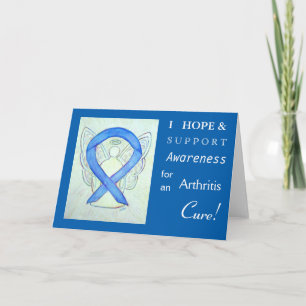 Tarjeta de felicitación de la cinta azul para la s