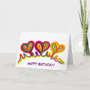 Tarjeta de felicitación de la cometa del amor del