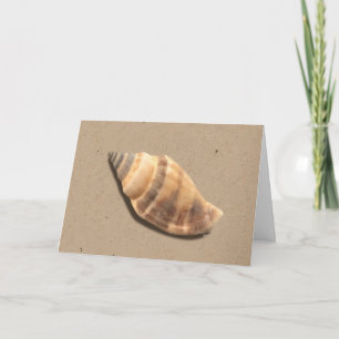 Tarjeta de felicitación de la concha marrón y tan 