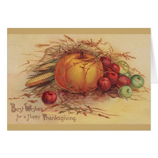 Tarjeta de felicitación de la cosecha de la acción (Anverso (Horizontal))