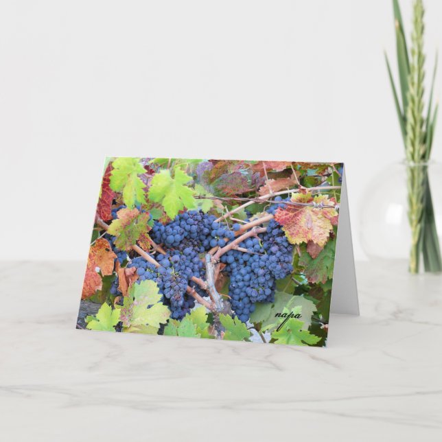 Tarjeta de felicitación de la cosecha de Napa (Anverso)