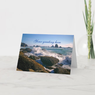 Tarjeta de felicitación de la costa de Oregon