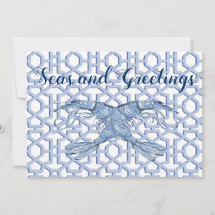 Tarjeta de felicitación de la danza del camarón az