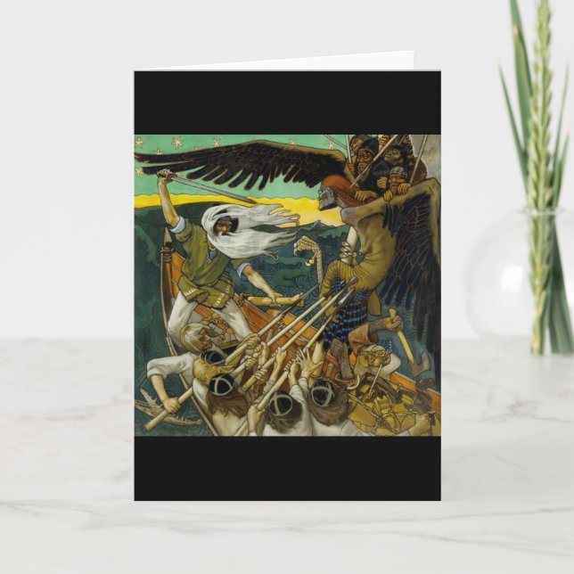 Tarjeta de felicitación de la "defensa" de (Anverso)