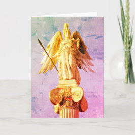 Tarjeta de felicitación de la diosa Athena