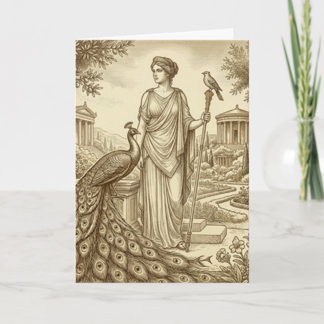 Tarjeta de felicitación de la diosa griega Hera (Anverso)