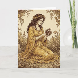 Tarjeta de felicitación de la diosa griega Perséfo